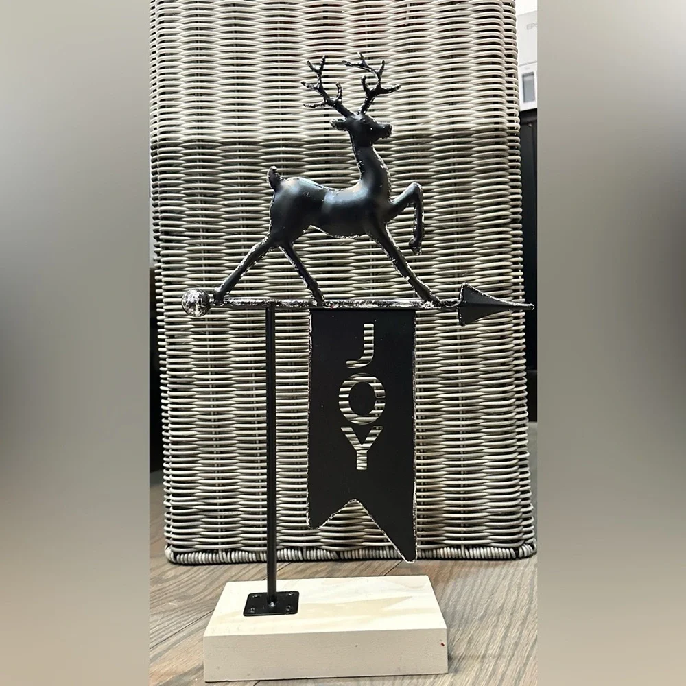 Ashland Black Reindeer JOY Tabletop Holiday Decor
